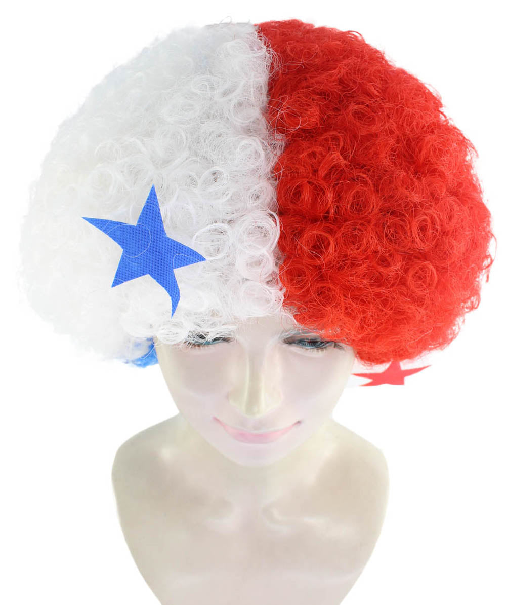 panama flag sport afro wig