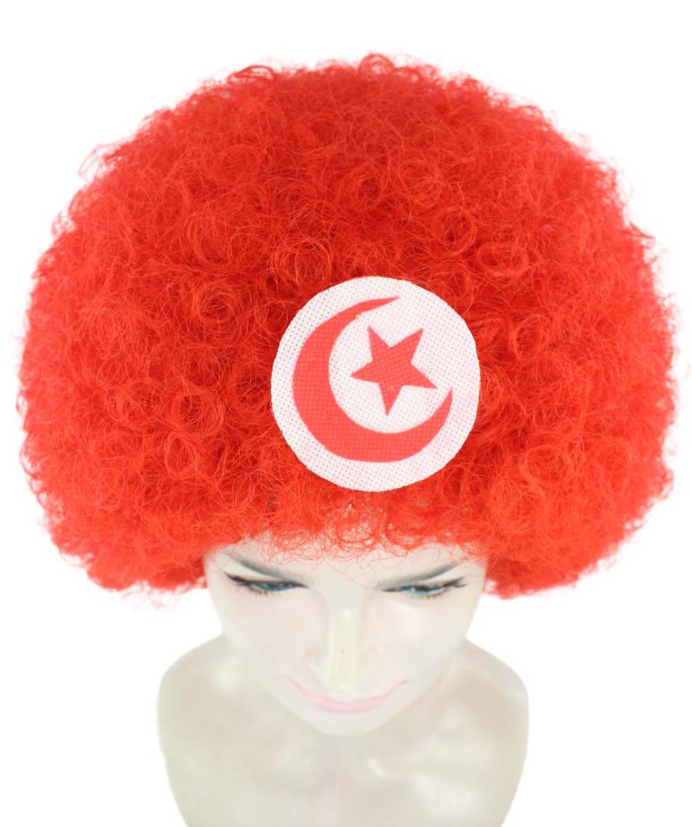 best tunisia flag afro wig