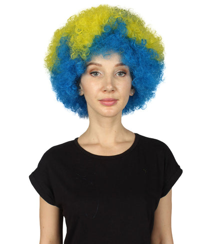 sweden flag sport afro wig