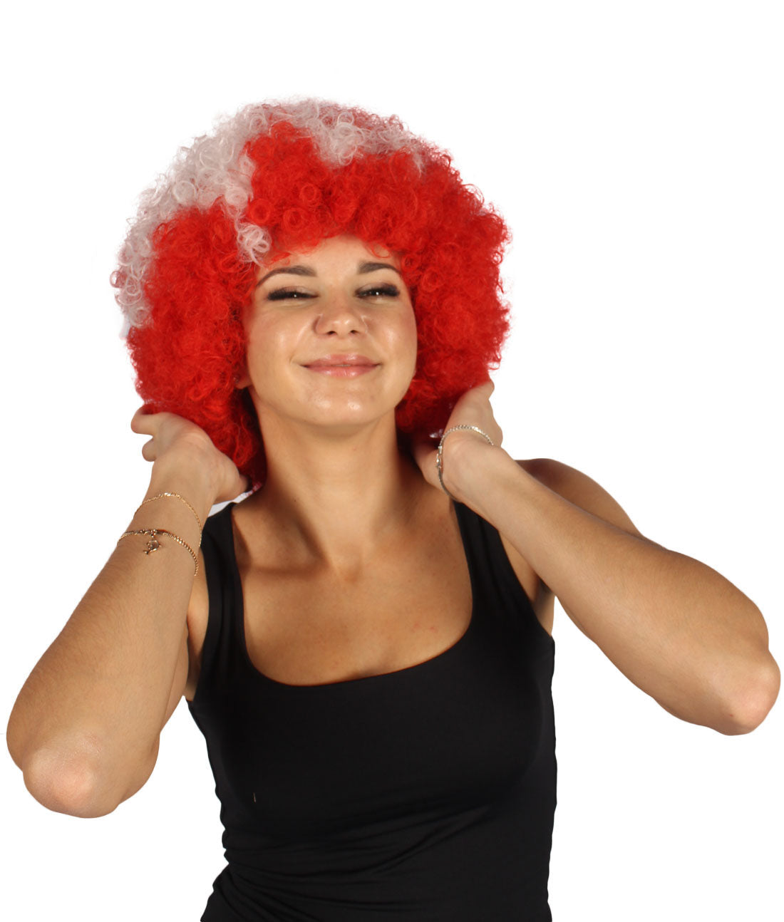 Denmark Flag Bob Style Afro wig