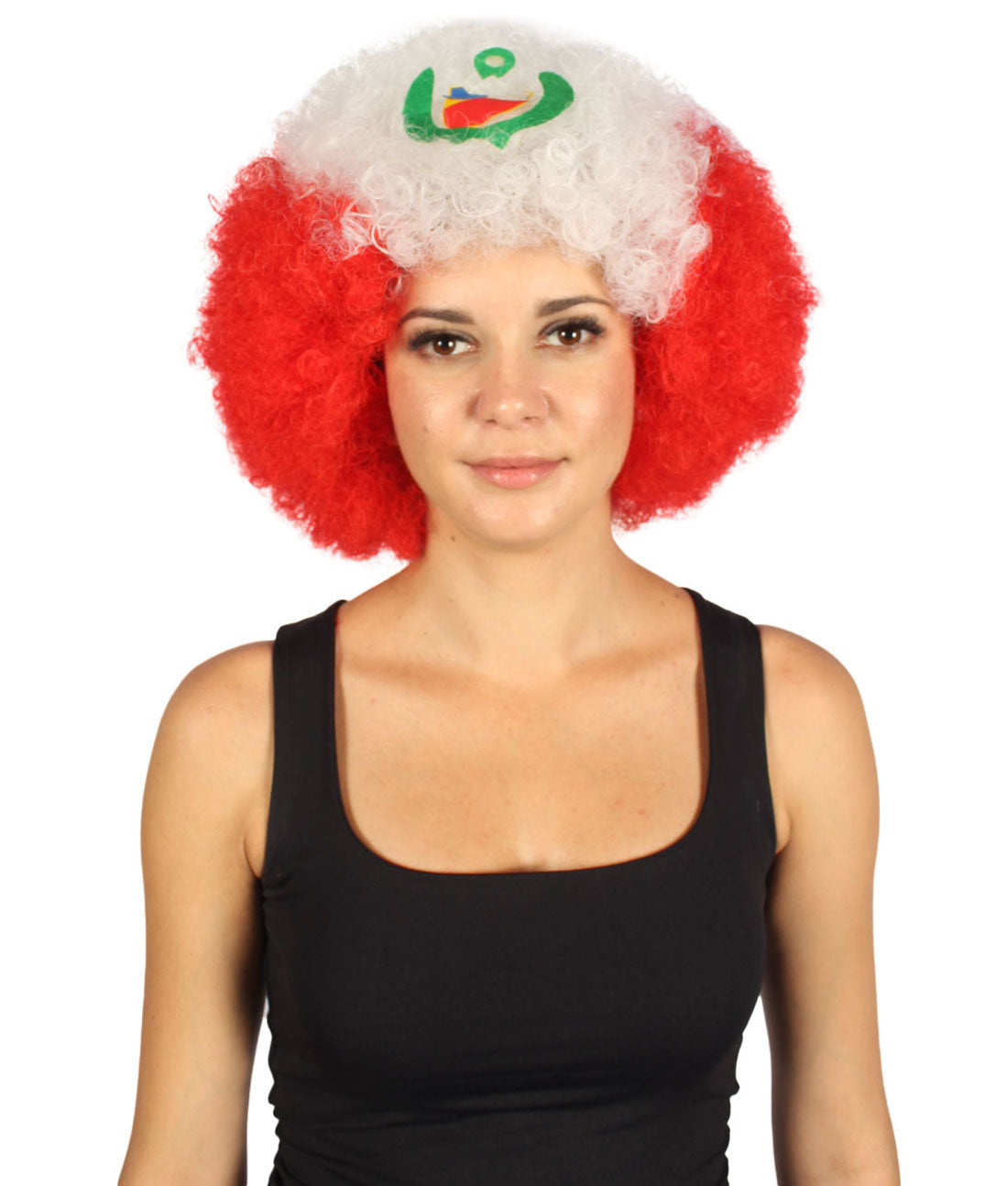 peru flag sport afro wig