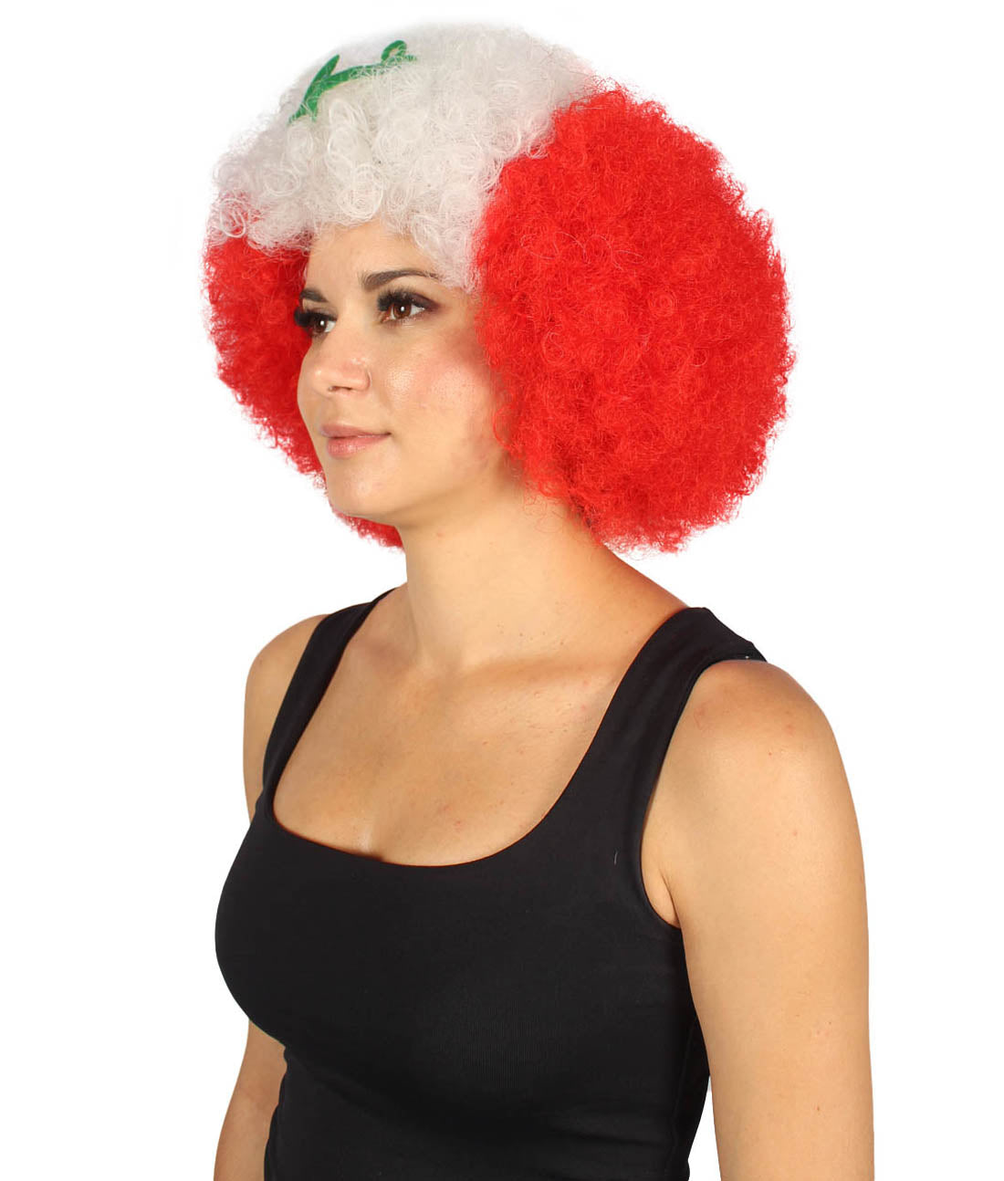 peru flag sport afro wig