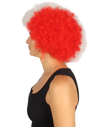 peru flag sport afro wig