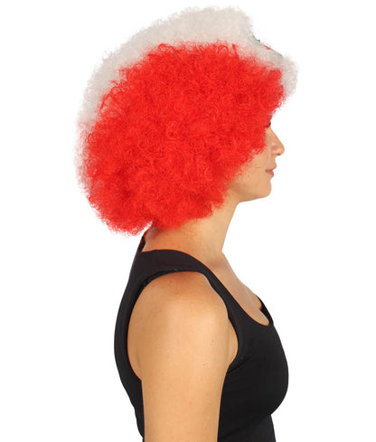 peru flag sport afro wig