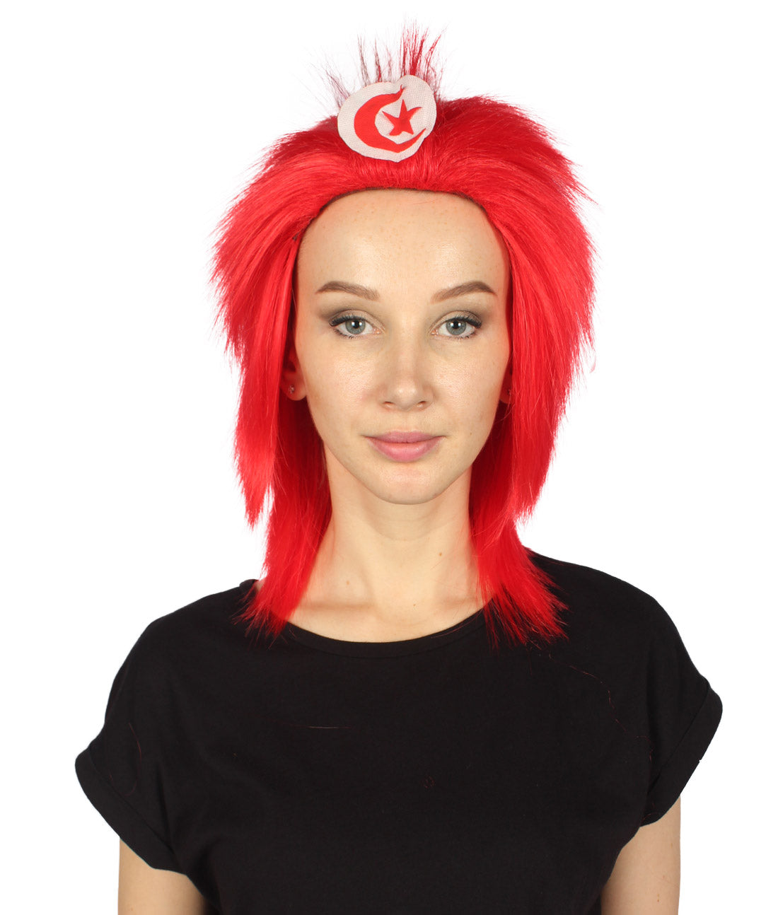 Tunisia Flag Mullet Wig