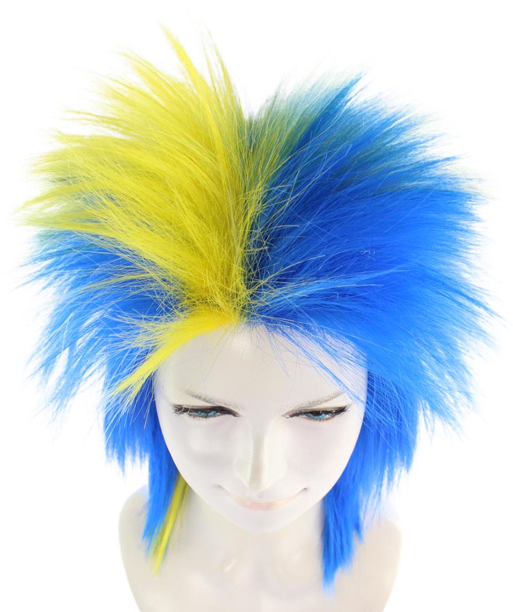 Sweden Flag Mullet Wig