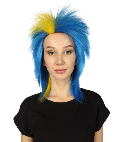 Sweden Flag Mullet Wig