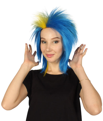 Sweden Flag Mullet Wig