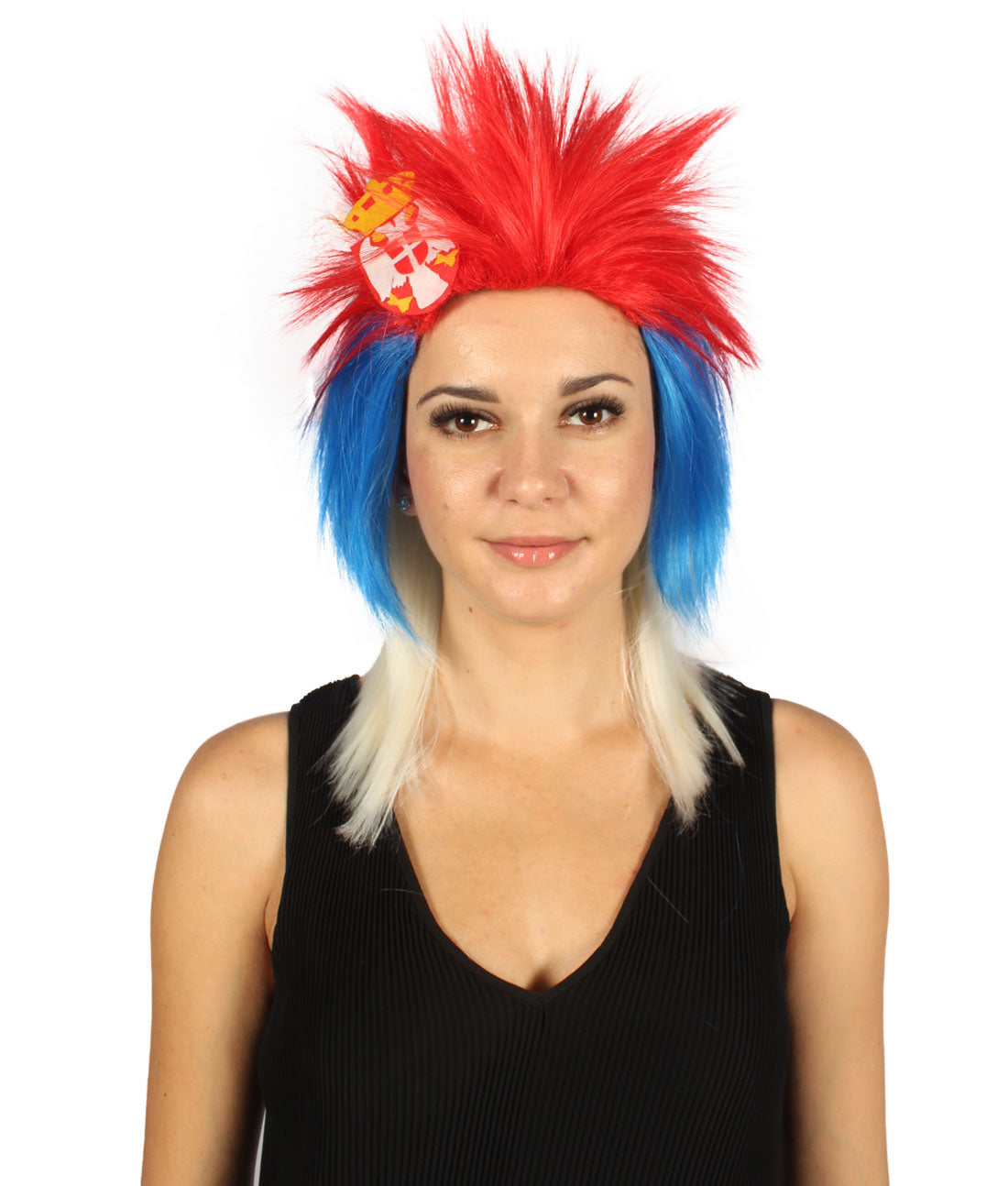 Serbia Flag Mullet Wig