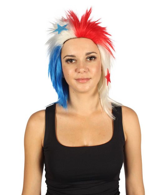 Panama Flag Mullet Wig