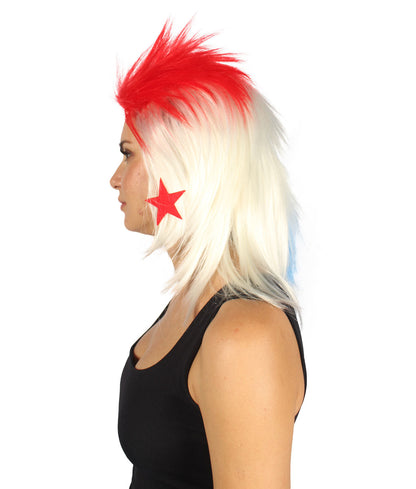 Panama Flag Mullet Wig