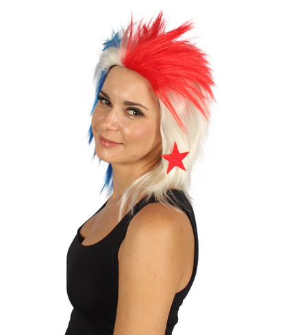 Panama Flag Mullet Wig