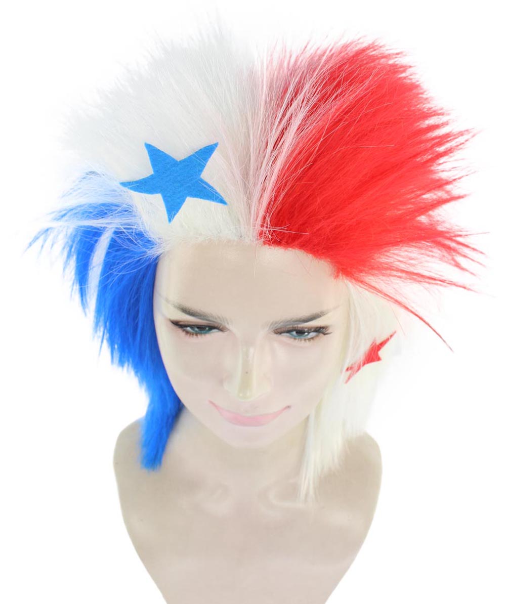 Panama Flag Mullet Wig