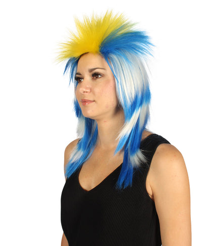 Uruguay Flag Mullet Wig