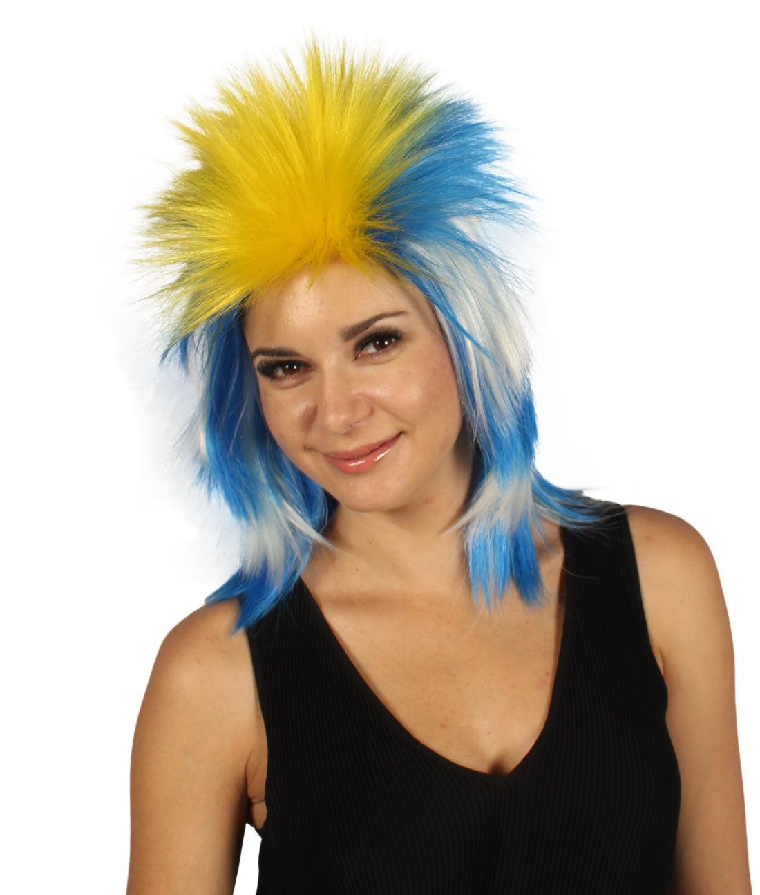 Uruguay Flag Mullet Wig