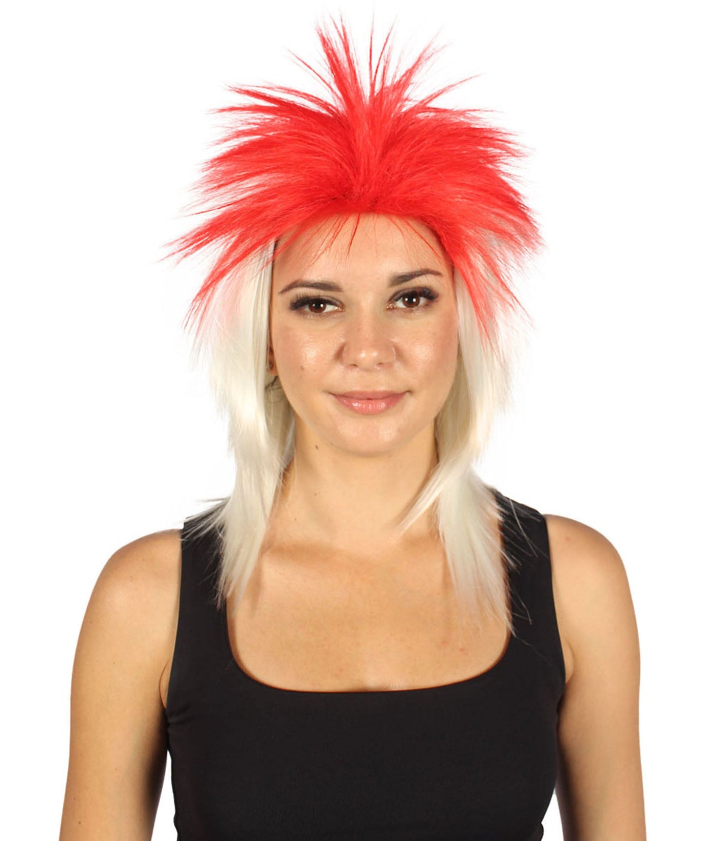 Japanese Flag Mullet Wig