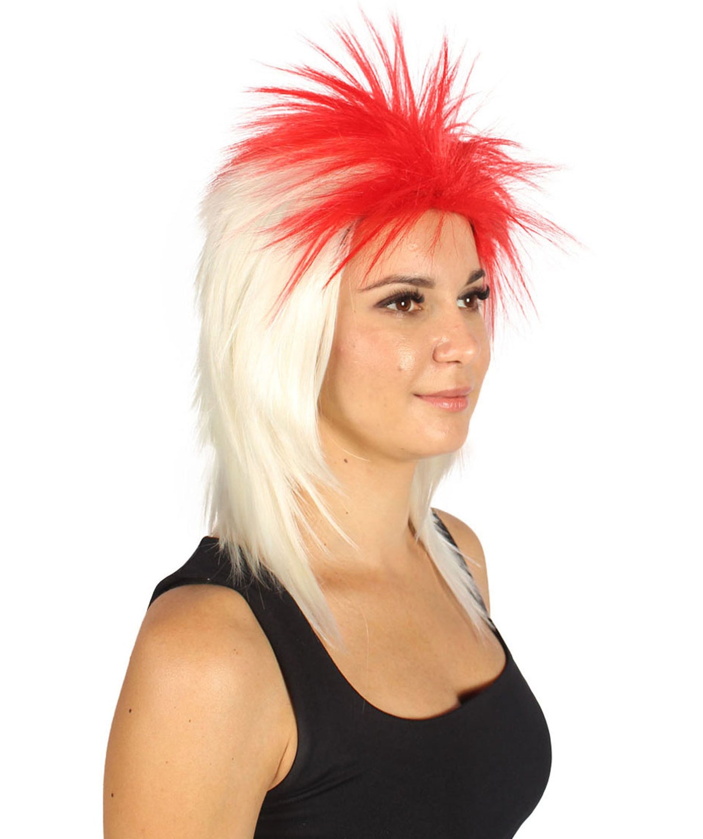 Japanese Flag Mullet Wig