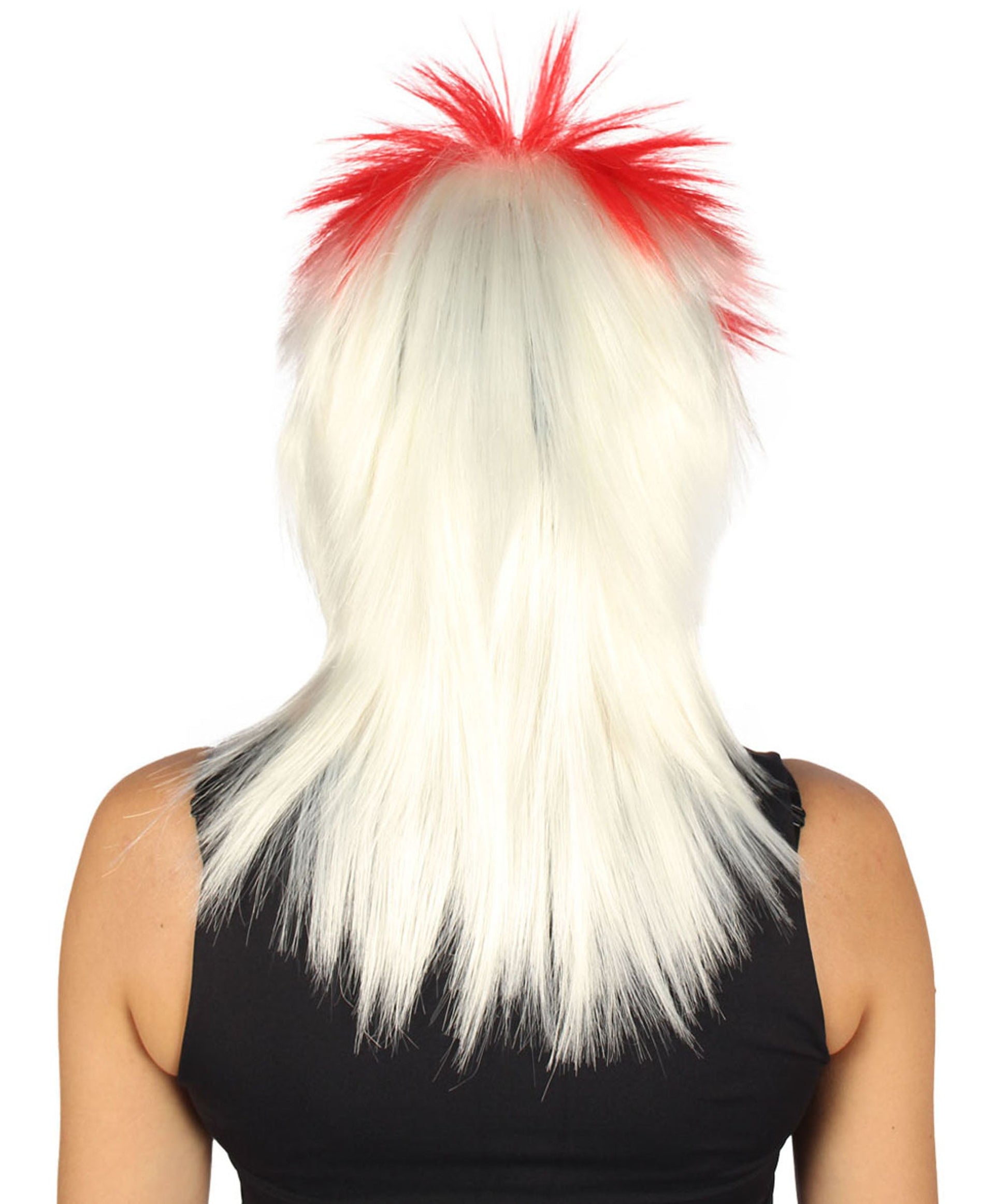 Japanese Flag Mullet Wig