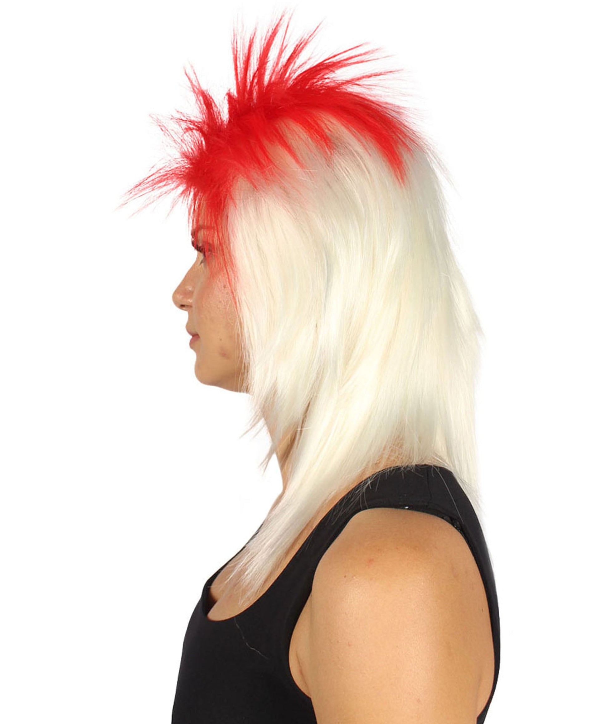 Japanese Flag Mullet Wig