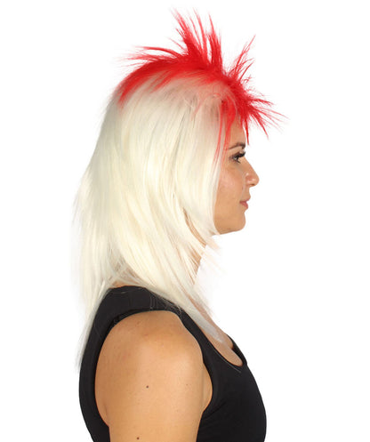 Japanese Flag Mullet Wig