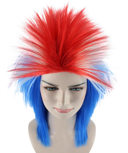 Iceland Flag Mullet Wig