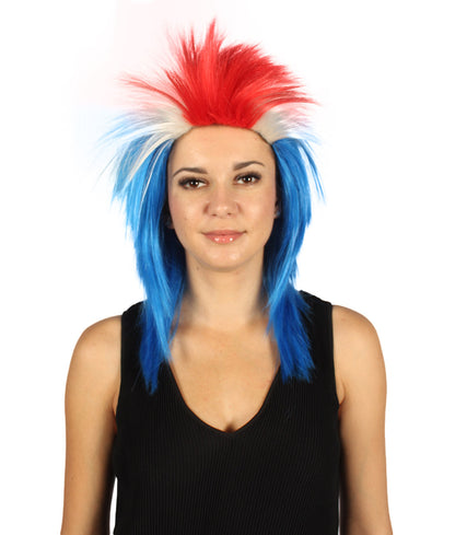 Iceland Flag Mullet Wig