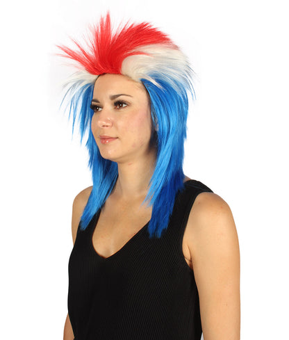 Iceland Flag Mullet Wig