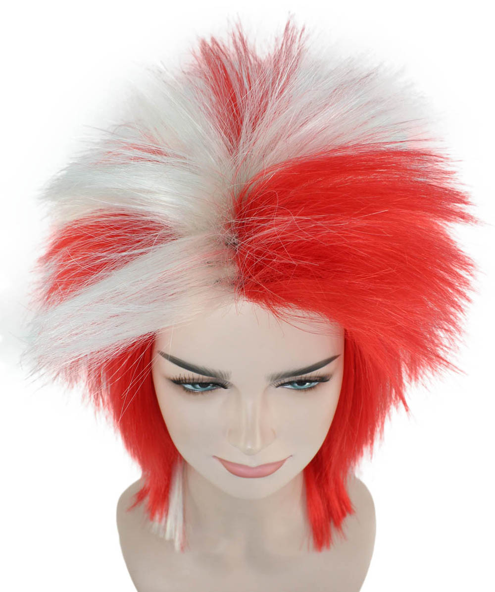 Denmark Flag Mullet Wig