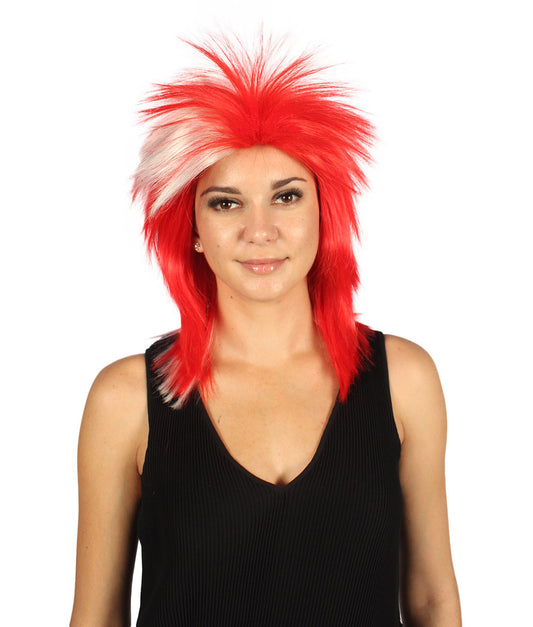 Denmark Flag Mullet Wig