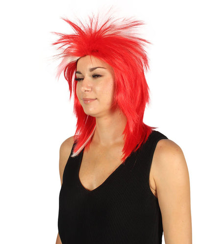 Denmark Flag Mullet Wig