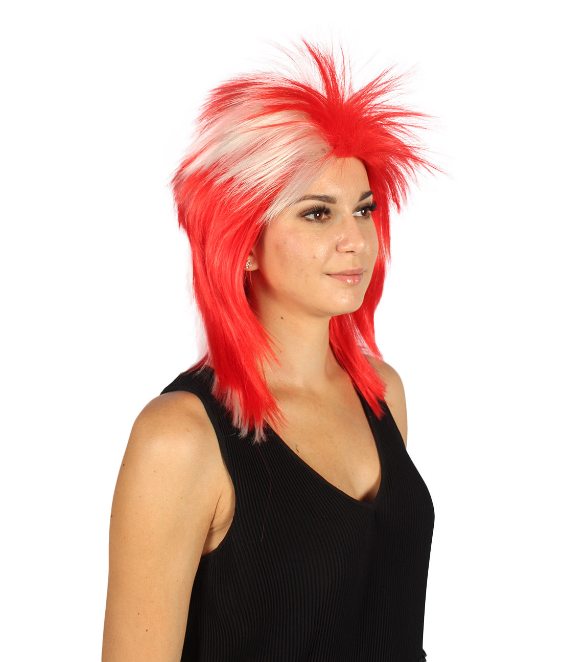 Denmark Flag Mullet Wig