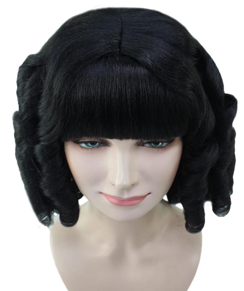 Colonial Historical Black Curly Cosplay Wig