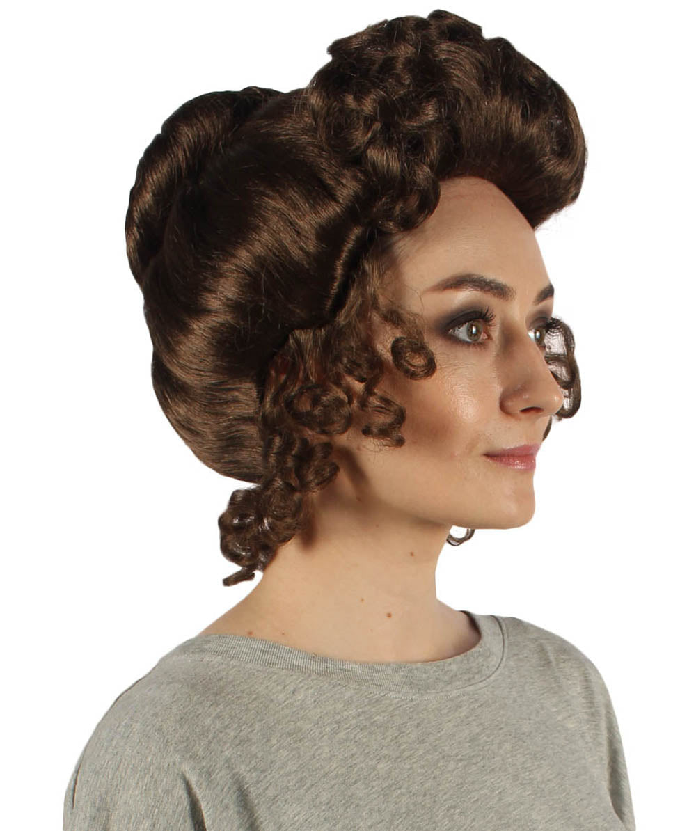 Dark Brown Colonial Wig