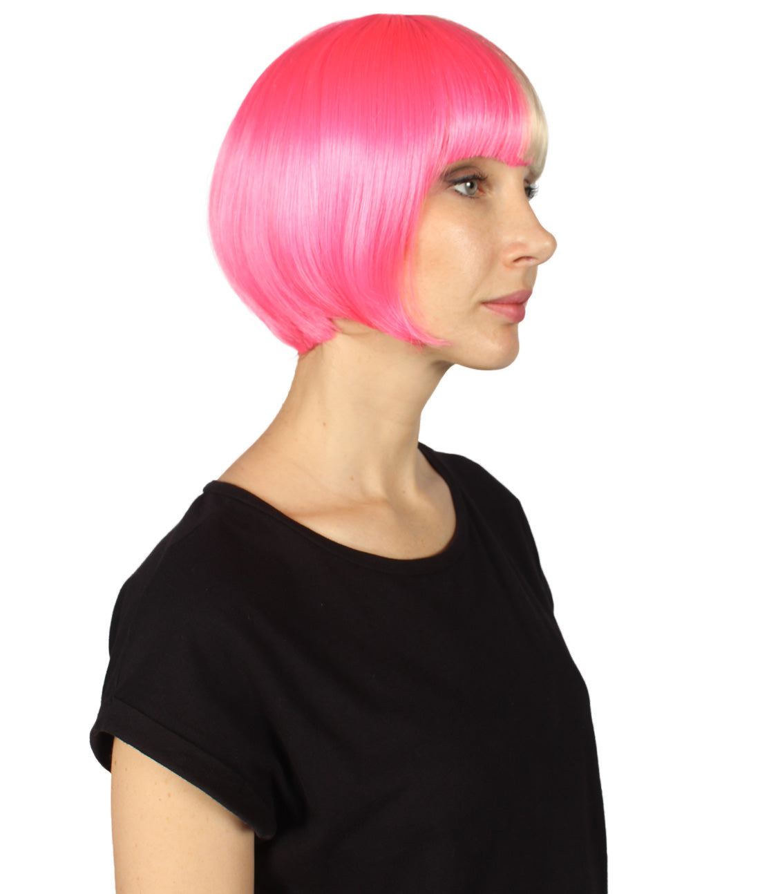 Pink & Gold Two-tone Short Bob Wig