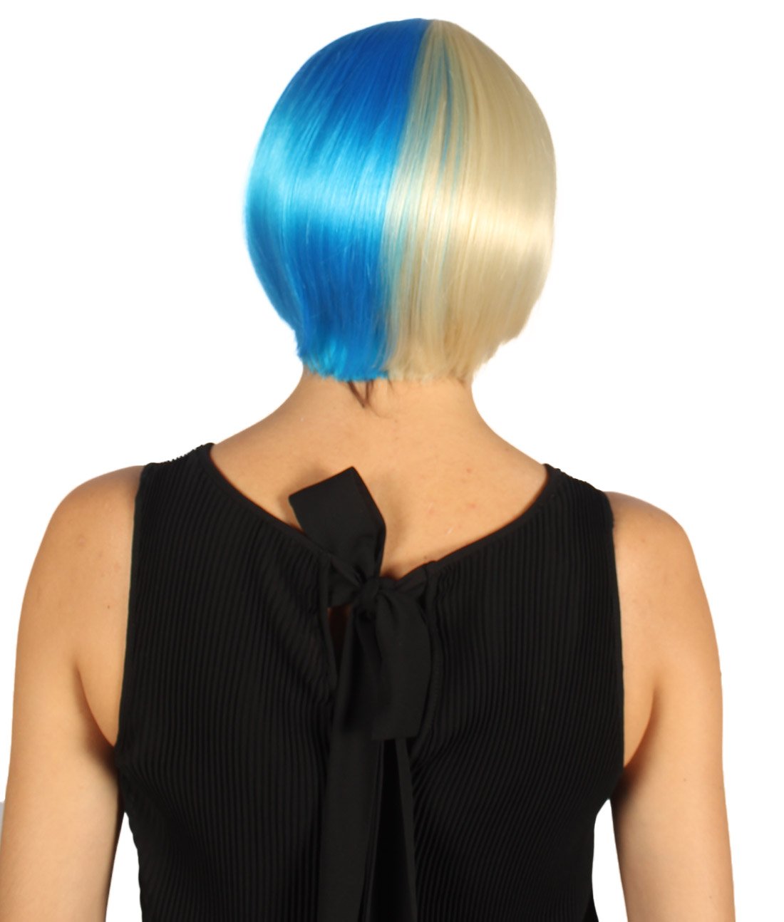 Blue & Blonde Two-tone Short Bob Wig