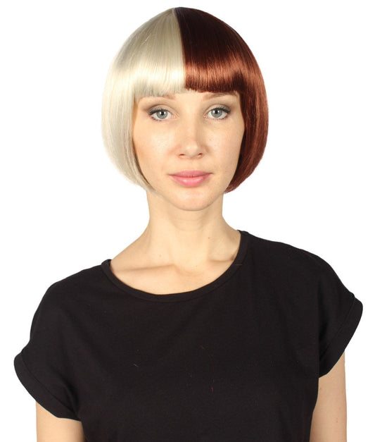 Blonde & Brown Two-tone Short Bob Wig