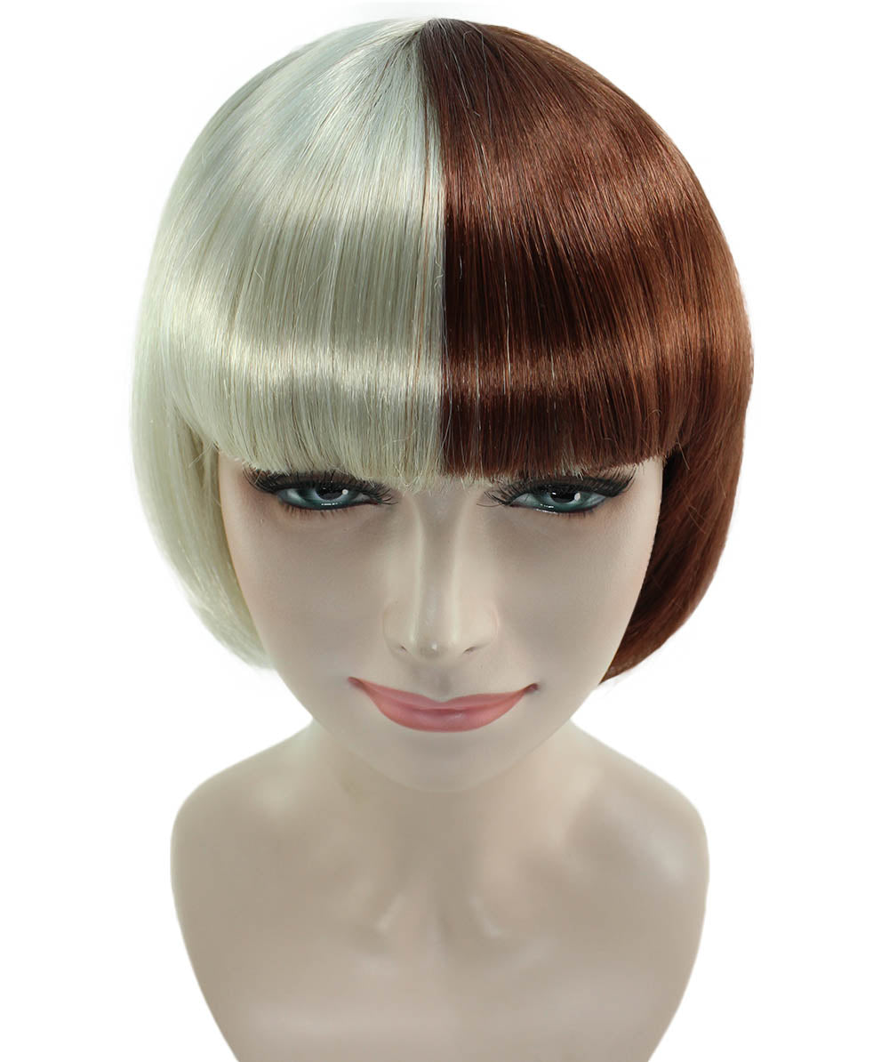 Blonde & Brown Two-tone Short Bob Wig