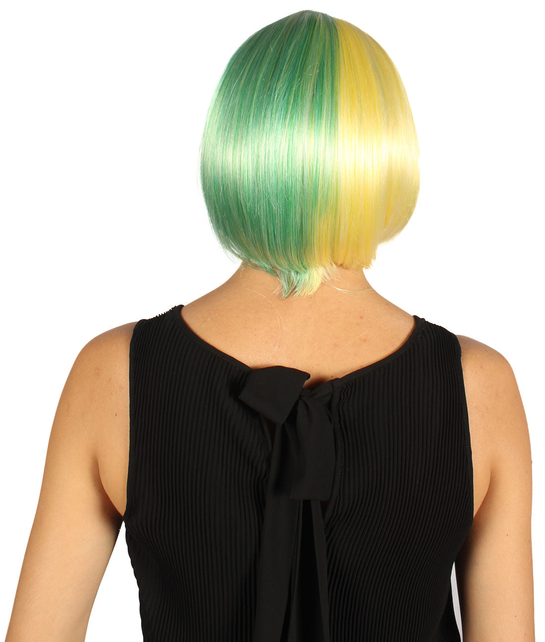 Lt. Yellow & Lt. Green Two-tone Short Bob Wig