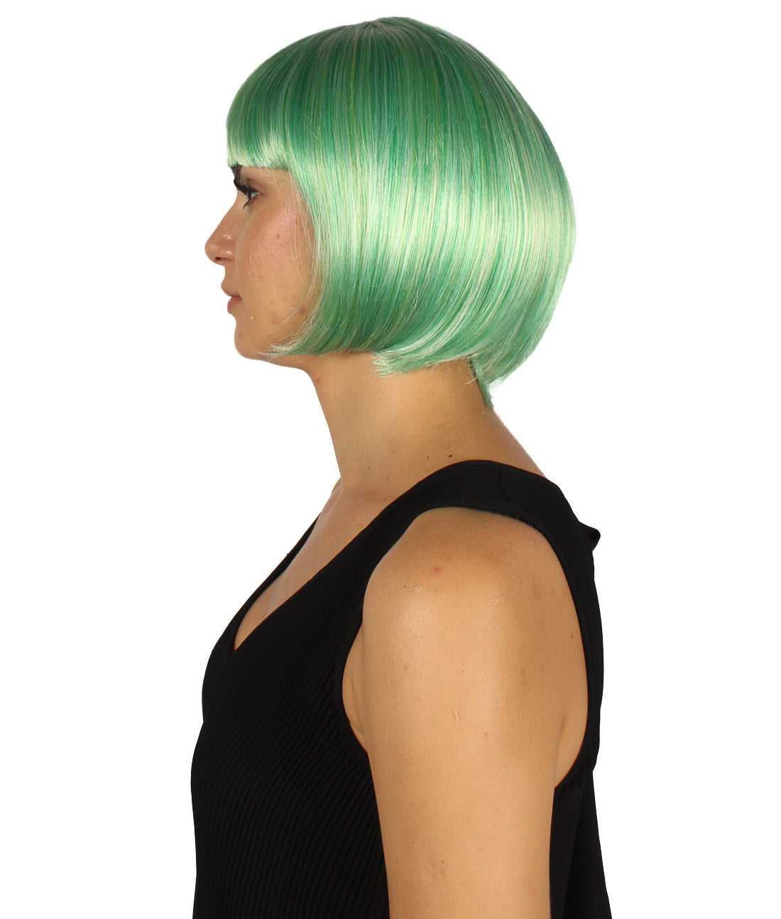 Lt. Yellow & Lt. Green Two-tone Short Bob Wig