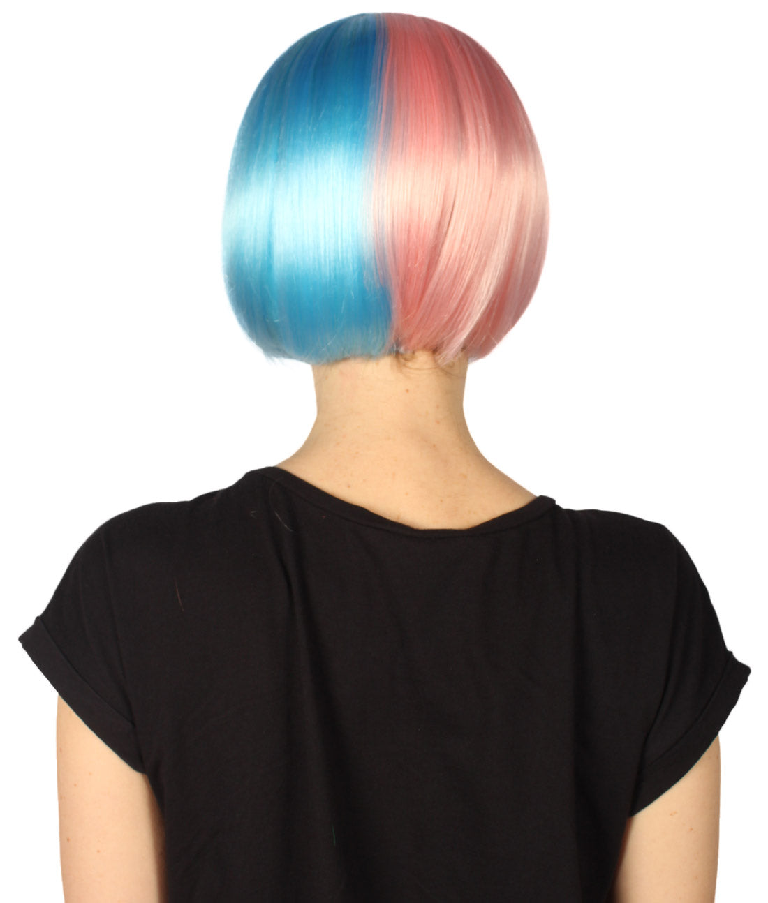 Lt. Pink & Lt. Blue Two-tone Short Bob Wig