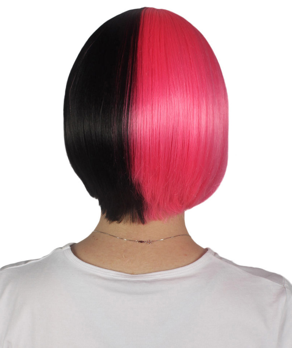 Pink & Black Two-tone Short Bob Wig