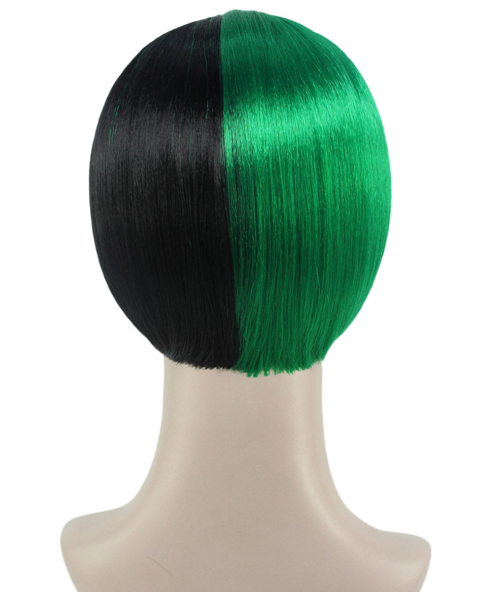 Green & Black Two-tone Short Bob Wig