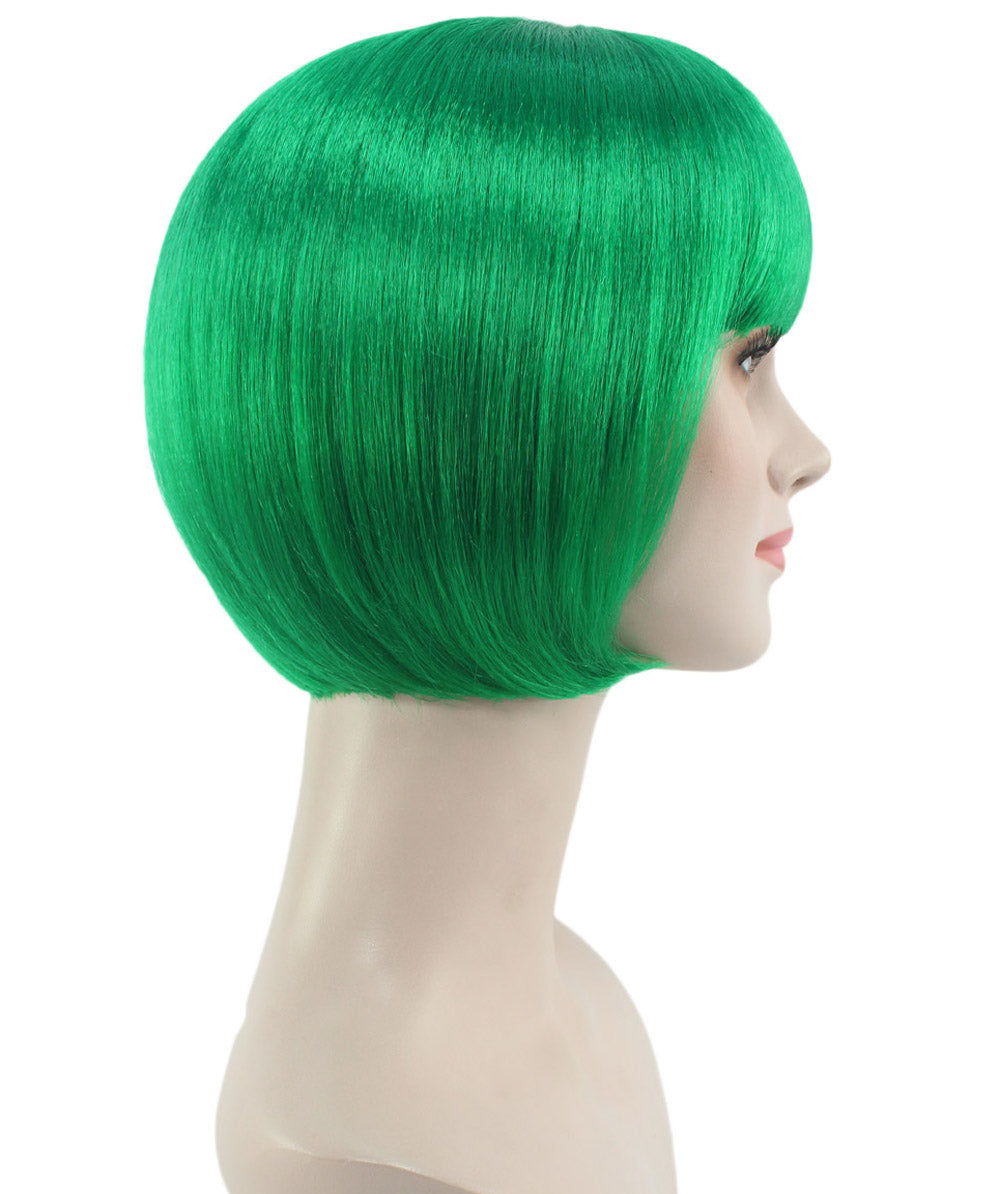 Green & Black Two-tone Short Bob Wig
