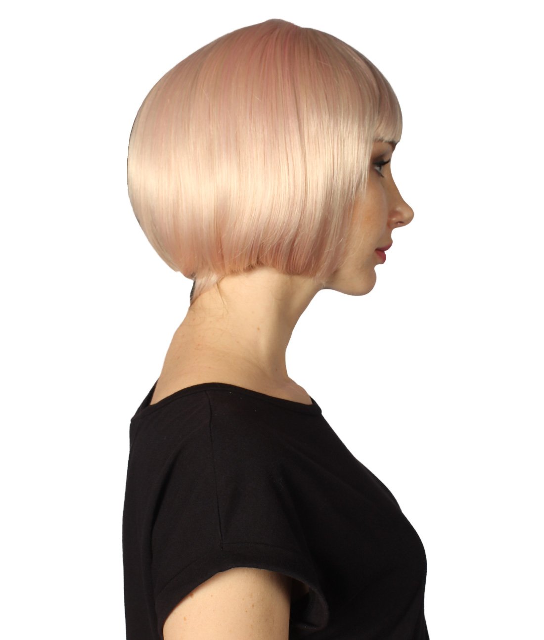 Lt. Pink & Lt. Brown Two-tone Short Bob Wig