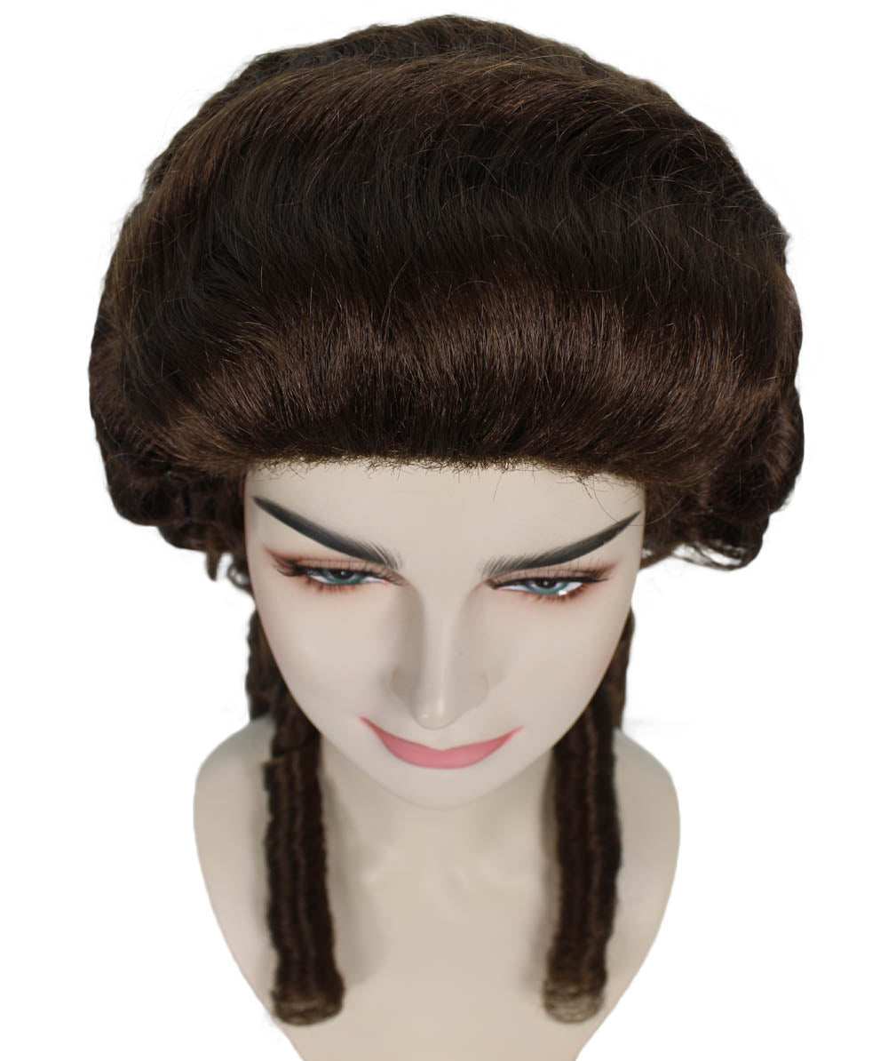 Brown Women's Colonial Lady White Historical Wigs