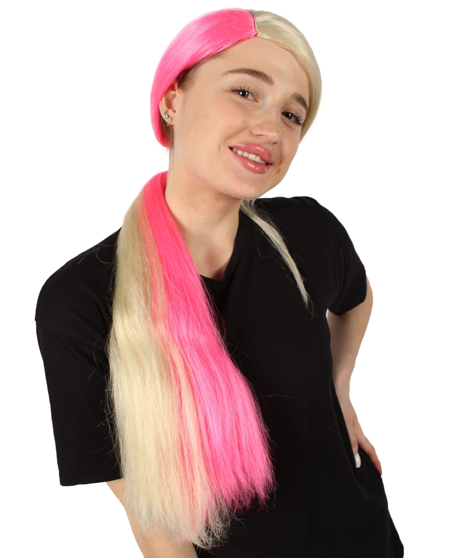 Blonde/Pink Premium Celebrity Wig