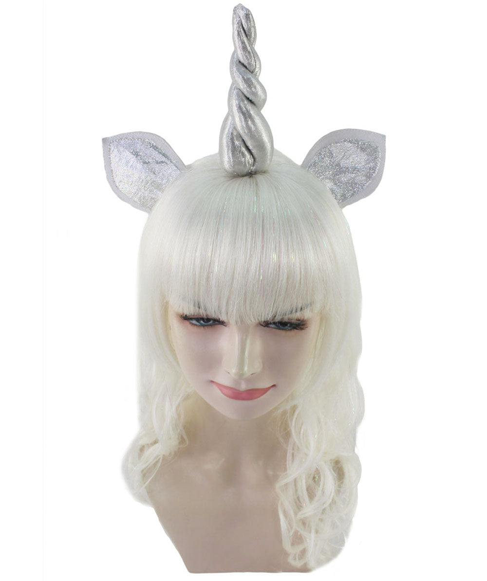 beautiful White Unicorn Wig