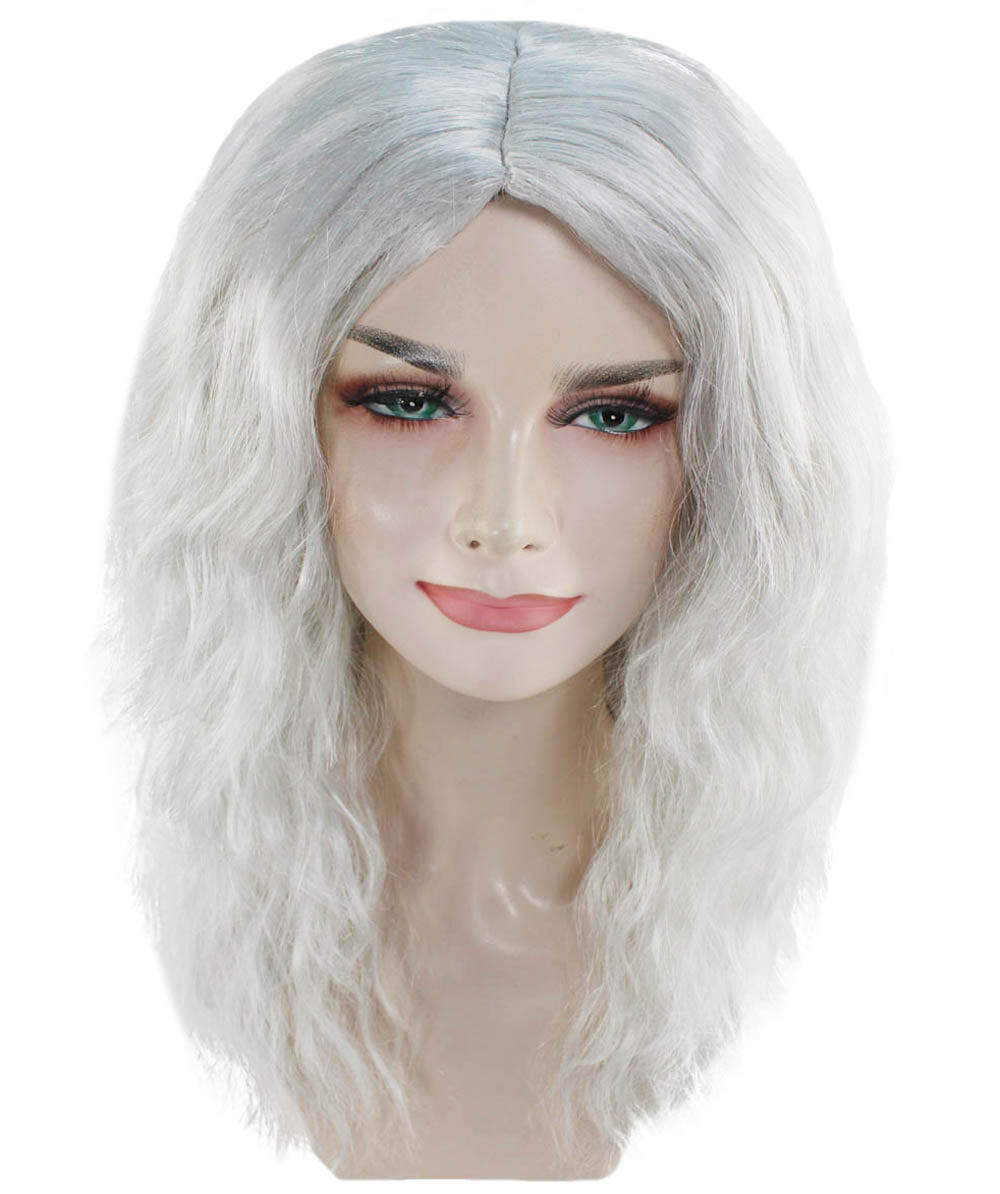 Grey Silver Wavy Women's Wig