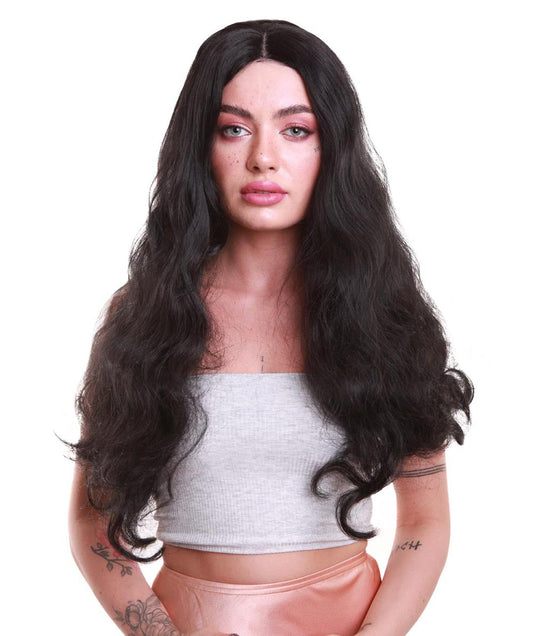 Women Black Wavy Cosplay Wig