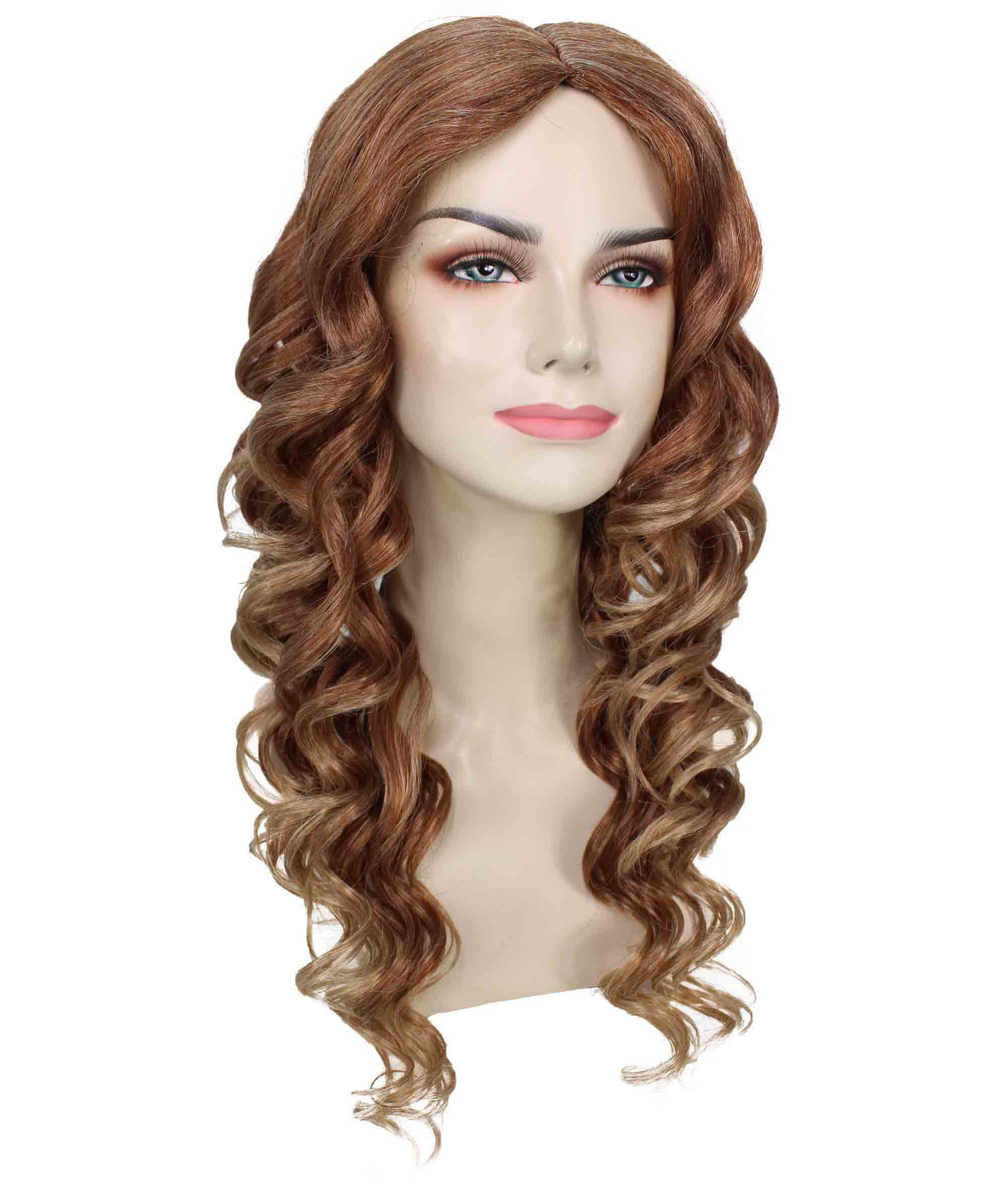 Brown Color Wavy Shoulder Length Trendy Ombre Alice Wig